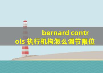 bernard controls 执行机构怎么调节限位